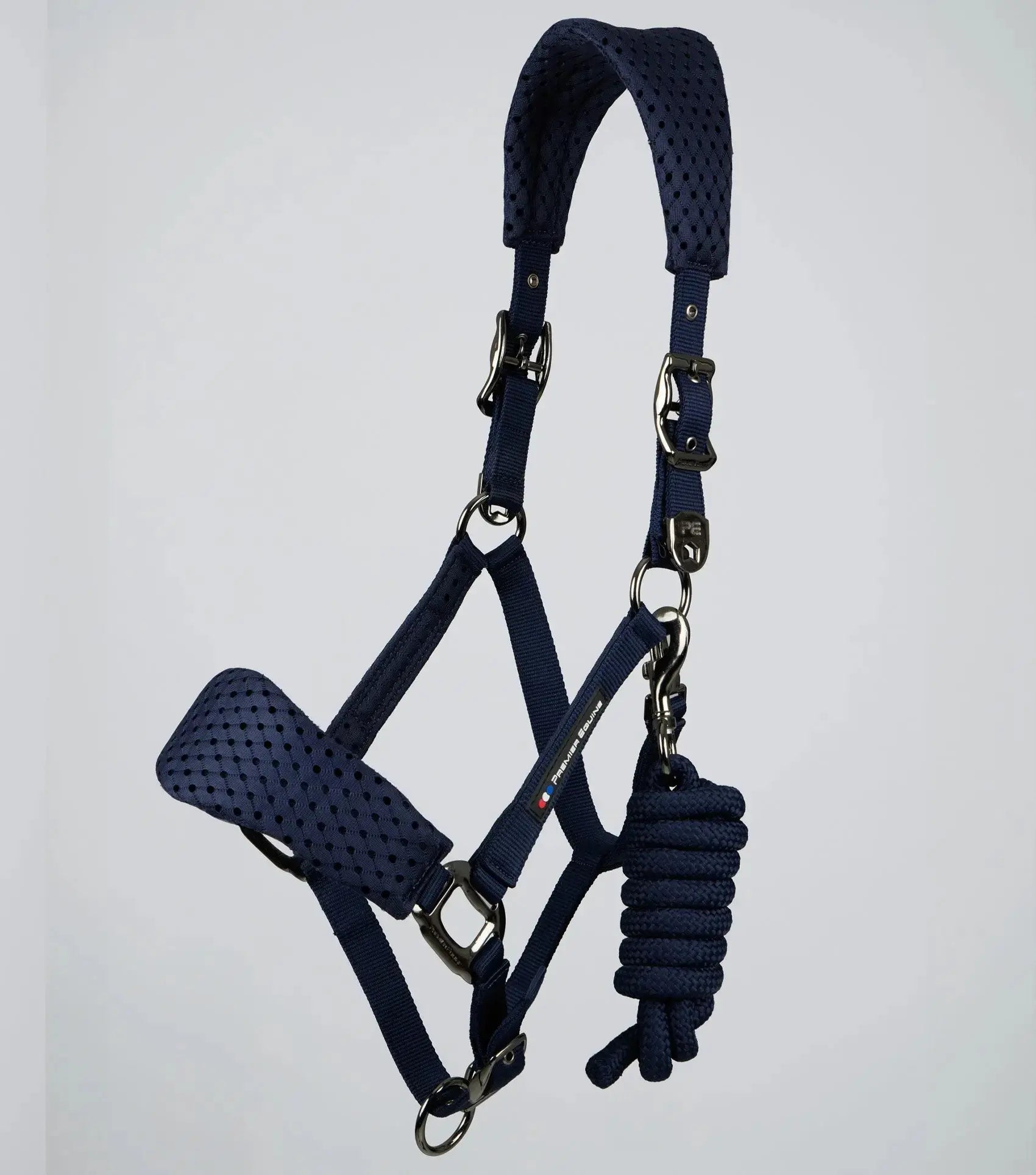 Necto 3D Mesh Head Collar with Lead Rope Grey by Premier Equine Int. at  Try A Bit