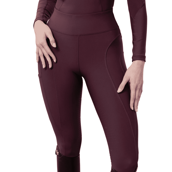 Maximilian Equestrian Outline Riding Leggings Burgundy by Maximilian Equestrian at  Try a Bit