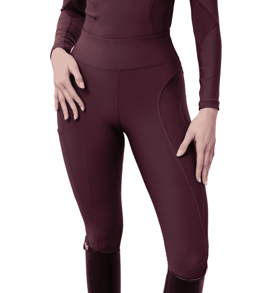 Maximilian Equestrian Outline Riding Leggings Burgundy by Maximilian Equestrian at  Try a Bit