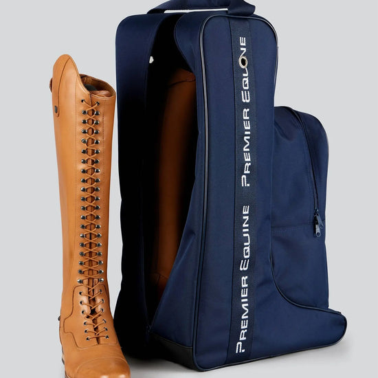 PE Team Tall Boot Bag with Storage Navy by Premier Equine Int. at  Try A Bit