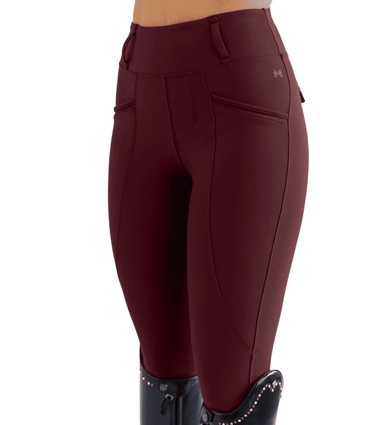 Maximilian Equestrian Pro Riding Leggings Burgundy by Maximilian Equestrian at  Try a Bit