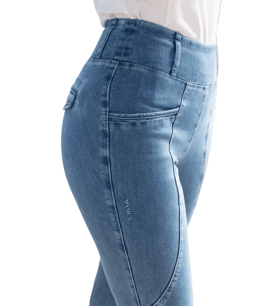 Maximilian Equestrian Pro Riding Leggings Denim by Maximilian Equestrian at  Try a Bit
