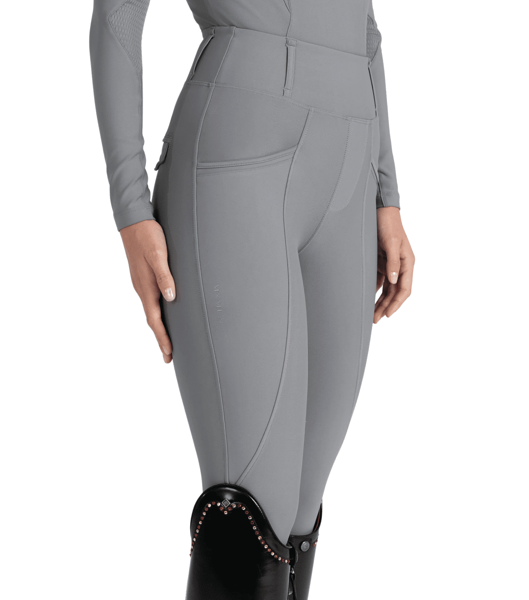 Maximilian Equestrian Pro Riding Leggings Titanium by Maximilian Equestrian at  Try a Bit