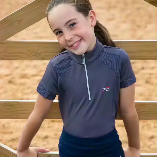 Premier Equine Mini Remisa Girl's Technical Short Sleeve Riding Top by Premier Equine at  Try a Bit