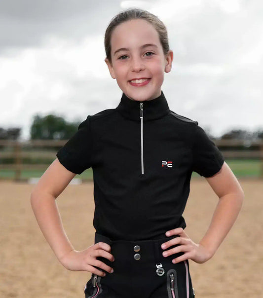 Premier Equine Mini Remisa Girl's Technical Short Sleeve Riding Top by Premier Equine at  Try a Bit