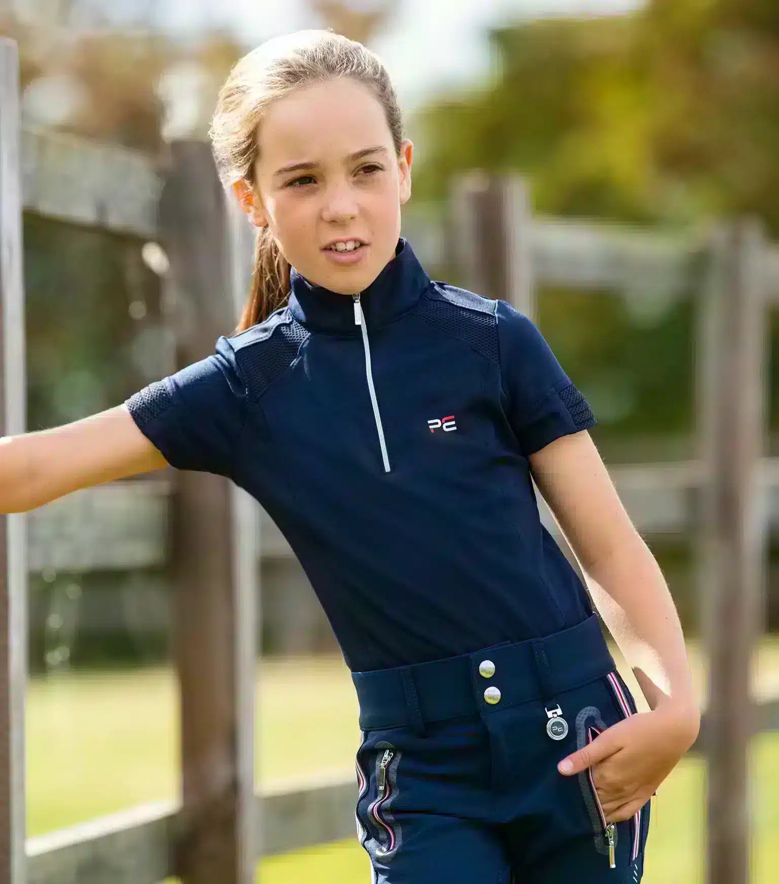 Premier Equine Mini Remisa Girl's Technical Short Sleeve Riding Top by Premier Equine at  Try a Bit