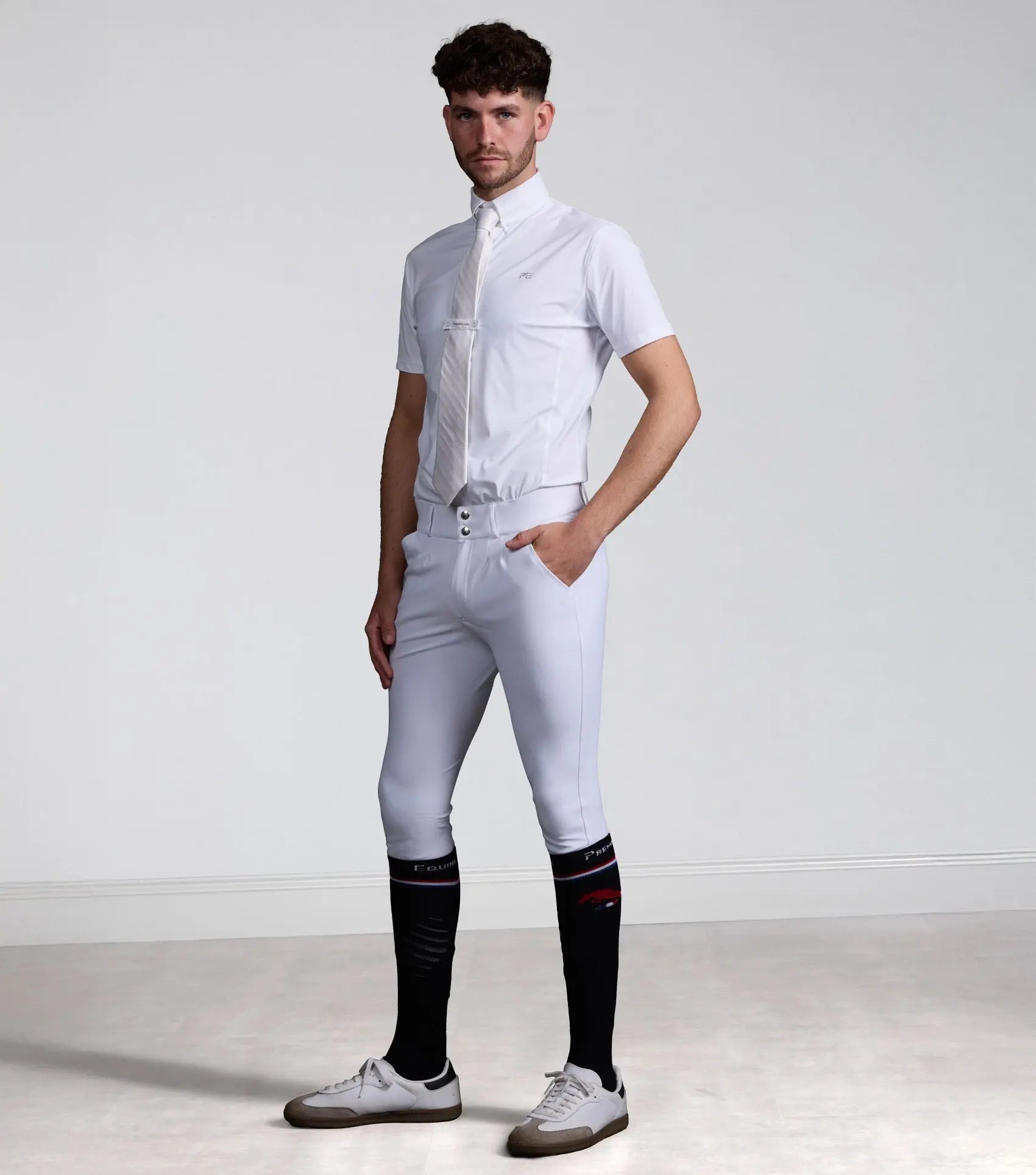 Verismo Men's Gel Knee Riding Breeches White